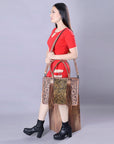 American Darling Briefcase Hand Tooled Saddle Blanket Genuine Leather women bag western handbag purse