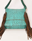 ADBG1216 American Darling Crocodile Embossed Genuine Leather Women Bag Western Handbag Purse
