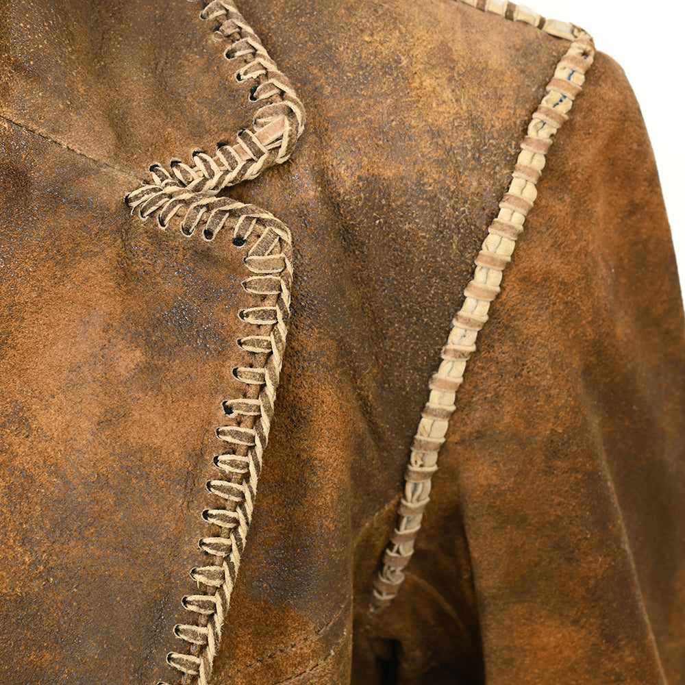 ADJKT033 Genuine Vintage  leather Women shirt  jacket  dress ladies girl