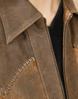 ADJKT035 Genuine Vintage  leather Women shirt  jacket  dress ladies girl