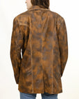 ADJKT039 Genuine Vintage  leather Women shirt  jacket  dress ladies girl