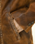 ADJKT039 Genuine Vintage  leather Women shirt  jacket  dress ladies girl