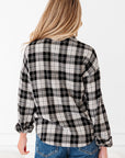 Plaid Chest Pocket Long Sleeve Buttoned Shirt