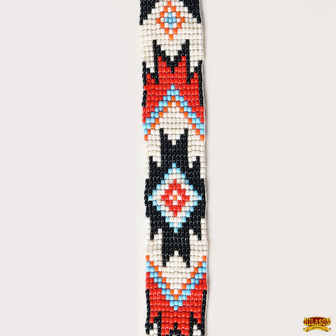 HILASON Beaded American Style Western Cowgirl Handmade Hatband Tan