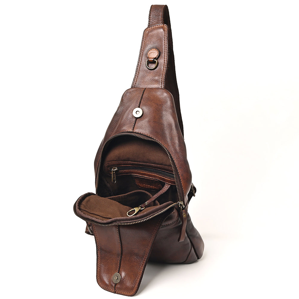 Full Grain Leather Sling Bag - SWC202 – Hilason