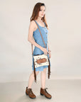 American Darling Small Crossbody Saddle Blanket Genuine Leather women bag western handbag purse