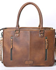 American Darling Briefcase Hand Tooled Saddle Blanket Genuine Leather women bag western handbag purse