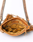 American Darling Messenger Hand Tooled Hair On Genuine Leather Women Bag Western Handbag Purse