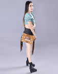 American Darling Hand Tooled Hair-On Genuine Leather Women Bag Western Handbag Purse