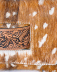 American Darling Hand Tooled Hair-On Genuine Leather Women Bag Western Handbag Purse