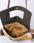 American Darling Hand Tooled Hair-On Genuine Leather Women Bag Western Handbag Purse