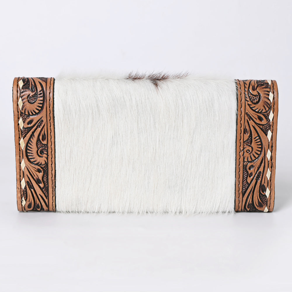 OHLAY KBG224 Coin Purse Hand Tooled Hair-On Genuine Leather women bag western handbag purse