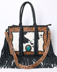 OHLAY KBG230 TOTE Hand Tooled Hair-on Genuine Leather women bag western handbag purse
