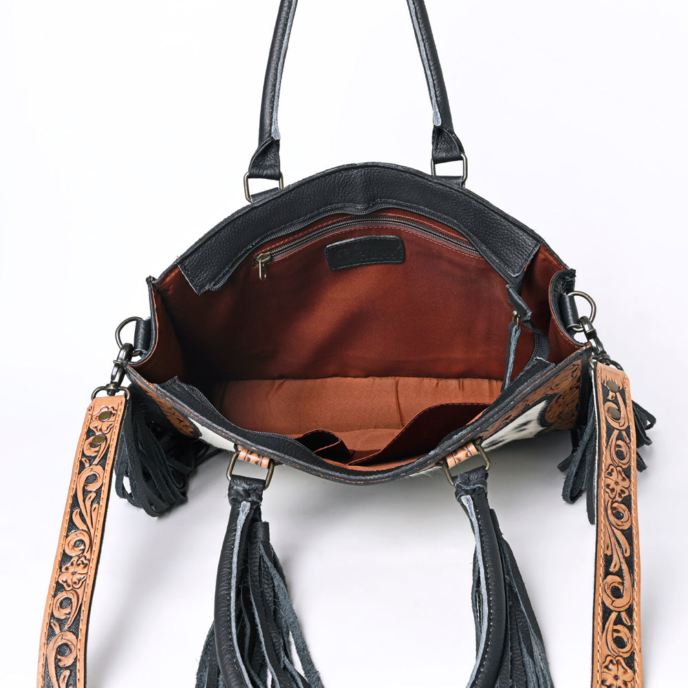 OHLAY KBG230 TOTE Hand Tooled Hair-on Genuine Leather women bag western handbag purse