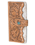OHLAY KBG241 Coin Purse Hand Tooled Hair-On Genuine Leather women bag western handbag purse