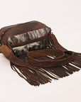OHLAY TOILETRY  Hair-on Genuine Leather women bag western handbag purse