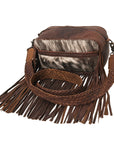 OHLAY TOILETRY  Hair-on Genuine Leather women bag western handbag purse