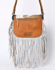 OHLAY KBG253 Cross Body Hand Tooled Hair-On Genuine Leather women bag western handbag purse