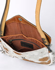 OHLAY KBG253 Cross Body Hand Tooled Hair-On Genuine Leather women bag western handbag purse