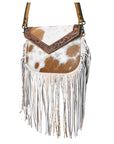 OHLAY KBG253 Cross Body Hand Tooled Hair-On Genuine Leather women bag western handbag purse