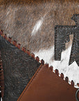 OHLAY KBG255 Coin Purse Embossed Hair-On Genuine Leather women bag western handbag purse