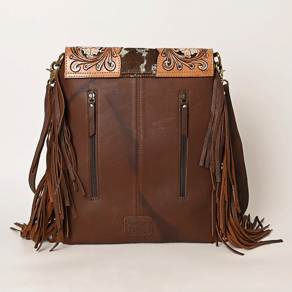 American Darling ADBGA420 Hand Tooled Hair-On Genuine Leather Women Bag Western Handbag Purse