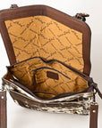 American Darling ADBGA423 Hand Tooled Hair-On Genuine Leather Women Bag Western Handbag Purse
