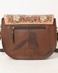 American Darling ADBGA424 Hand Tooled Hair-On Genuine Leather Women Bag Western Handbag Purse