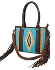 OHLAY KBG264 TOTE Upcycled Wool Genuine Leather women bag western handbag purse