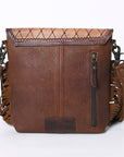 OHLAY KBG272 Cross Body Hand Tooled Hair-On Genuine Leather women bag western handbag purse