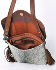 OHLAY KBG272 Cross Body Hand Tooled Hair-On Genuine Leather women bag western handbag purse