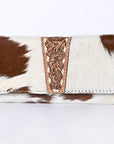 OHLAY KBG281 Coin Purse Hand Tooled Hair-On Genuine Leather women bag western handbag purse