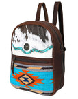 OHLAY SKBG284 Backpack Upcycled Wool Embossed Hair-On Genuine Leather women bag western handbag purse