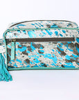 OHLAY TOILETRY  Hair-on Genuine Leather women bag western handbag purse