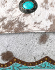 OHLAY KBG288 Cross Body Embossed Hair-On Genuine Leather women bag western handbag purse