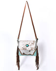 OHLAY KBG288 Cross Body Embossed Hair-On Genuine Leather women bag western handbag purse