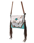 OHLAY KBG288 Cross Body Embossed Hair-On Genuine Leather women bag western handbag purse