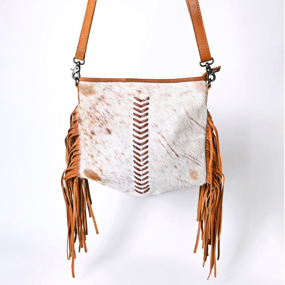 OHLAY LARGE CROSSBODY  Hair-on Genuine Leather women bag western handbag purse