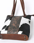 OHLAY KBG296 TOTE Embossed Hair-on Genuine Leather women bag western handbag purse