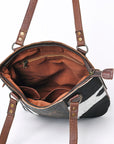 OHLAY KBG296 TOTE Embossed Hair-on Genuine Leather women bag western handbag purse