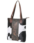 OHLAY KBG296 TOTE Embossed Hair-on Genuine Leather women bag western handbag purse