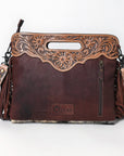 OHLAY KBG299 Clutch Hand Tooled Hair-On Genuine Leather women bag western handbag purse