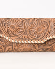 OHLAY WALLET Hand Tooled  Genuine Leather women bag western handbag purse