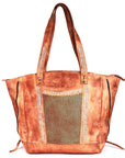 Never Mind Nmbgm135B Tote Vintage Handmade Genuine Cowhide Leather Women Bag Western Handbag Purse