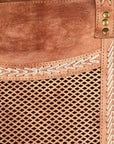 Never Mind Nmbgm135B Tote Vintage Handmade Genuine Cowhide Leather Women Bag Western Handbag Purse