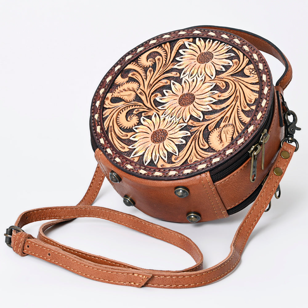 American Darling Canteen Hand Tooled Genuine Leather Women Bag Western Handbag Purse