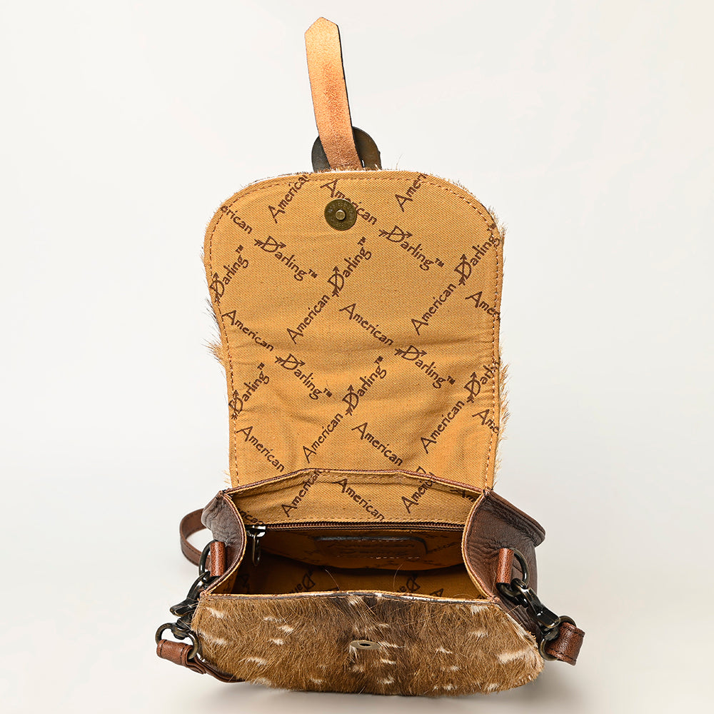 American Darling Crossbody Hair-On Genuine Leather Women Bag Western Handbag Purse