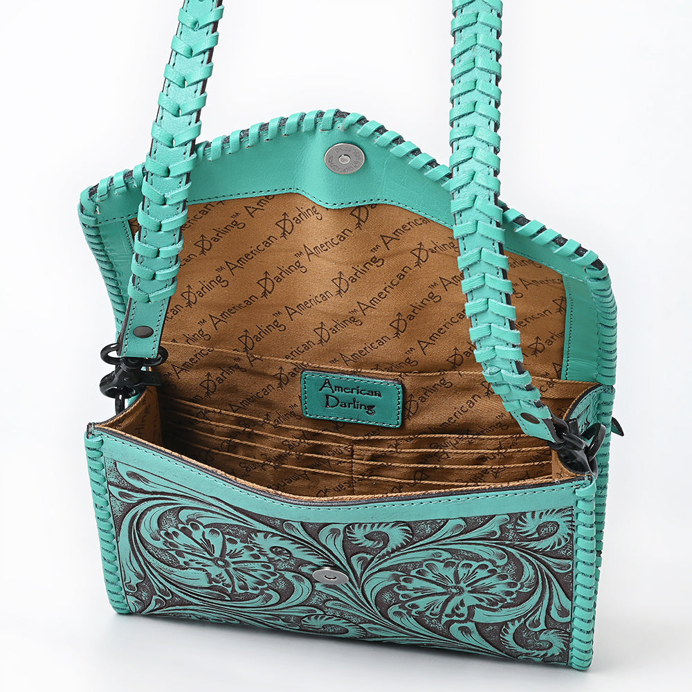 American Darling Hand Tooled Genuine Leather Women Bag Western Handbag Purse
