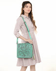 American Darling Hand Tooled Genuine Leather Women Bag Western Handbag Purse