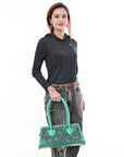 American Darling Hand Tooled Genuine Leather Women Bag Western Handbag Purse